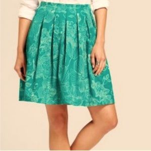 Isani for Target skirt full pleated green floral XL cottagecore
